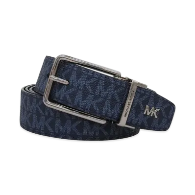 MICHAEL KORS 34mm CTFR Dress Belt "Navy"