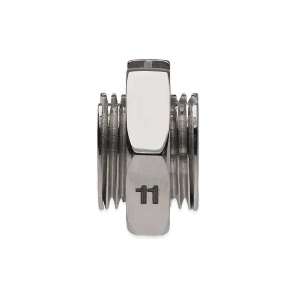 Maison Margiela Bolt & Nut Ridged Earring "Palladium"
