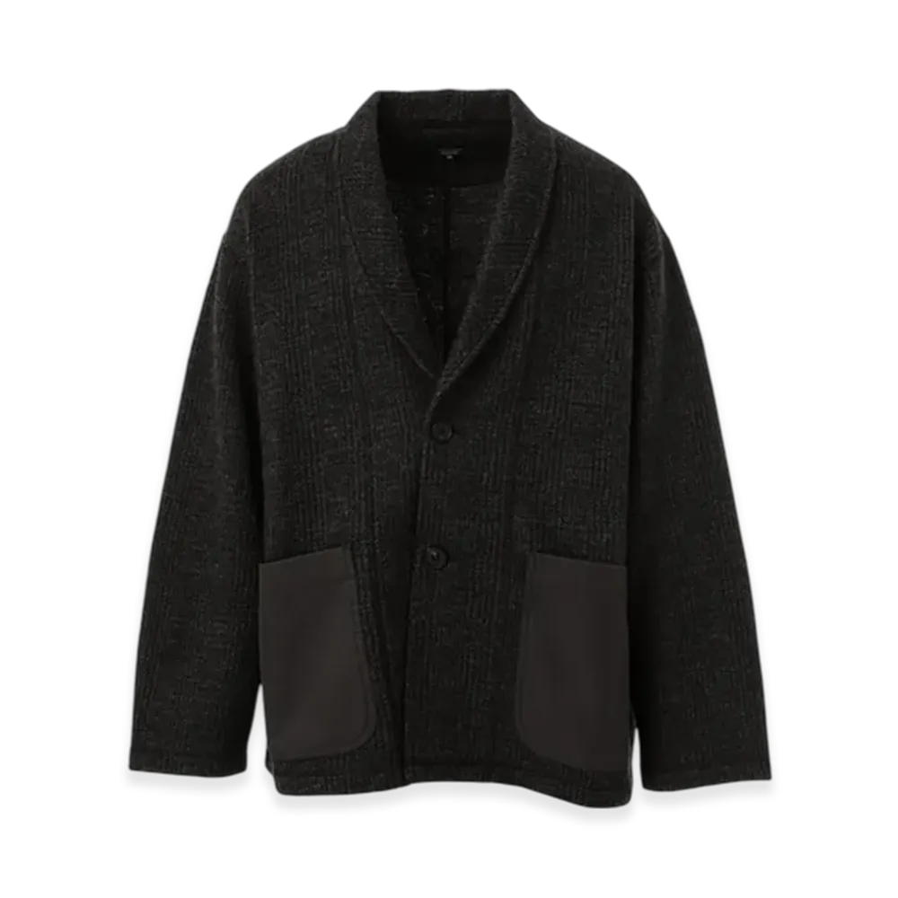 COMME des GARCONS HOMME Shetland Check Shawl Jacket "Black"