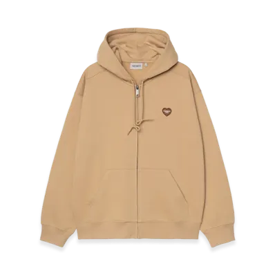 Carhartt WIP Hoodedheart Ii Hartt Sweat Jacket "Dusty H Brown"