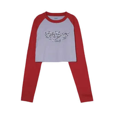 X-Girl Tribal Heart Raglan L/S Tee "Grey"