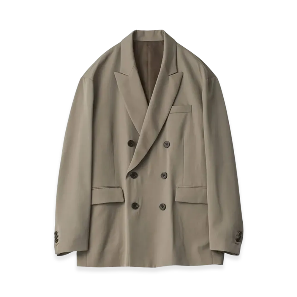 ssstein Oversized Double Breasted Jacket "Taupe Beige"