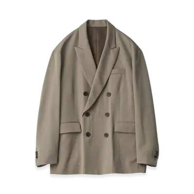 ssstein Oversized Double Breasted Jacket "Taupe Beige"