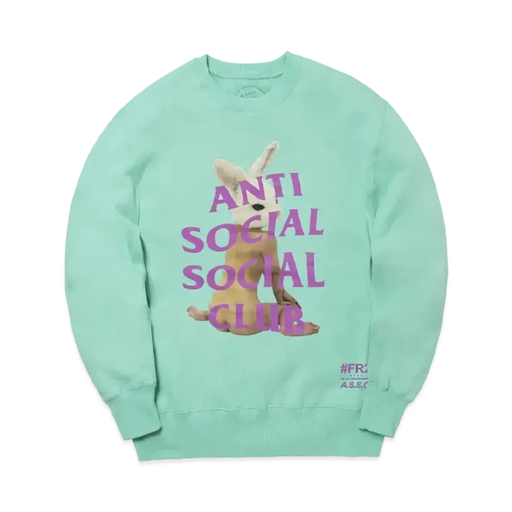 ANTI SOCIAL SOCIAL CLUB collaboration with #FR2 Crewneck Sweat "Emerald Blue"