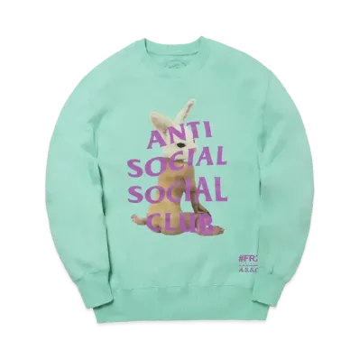 ANTI SOCIAL SOCIAL CLUB collaboration with #FR2 Crewneck Sweat "Emerald Blue"