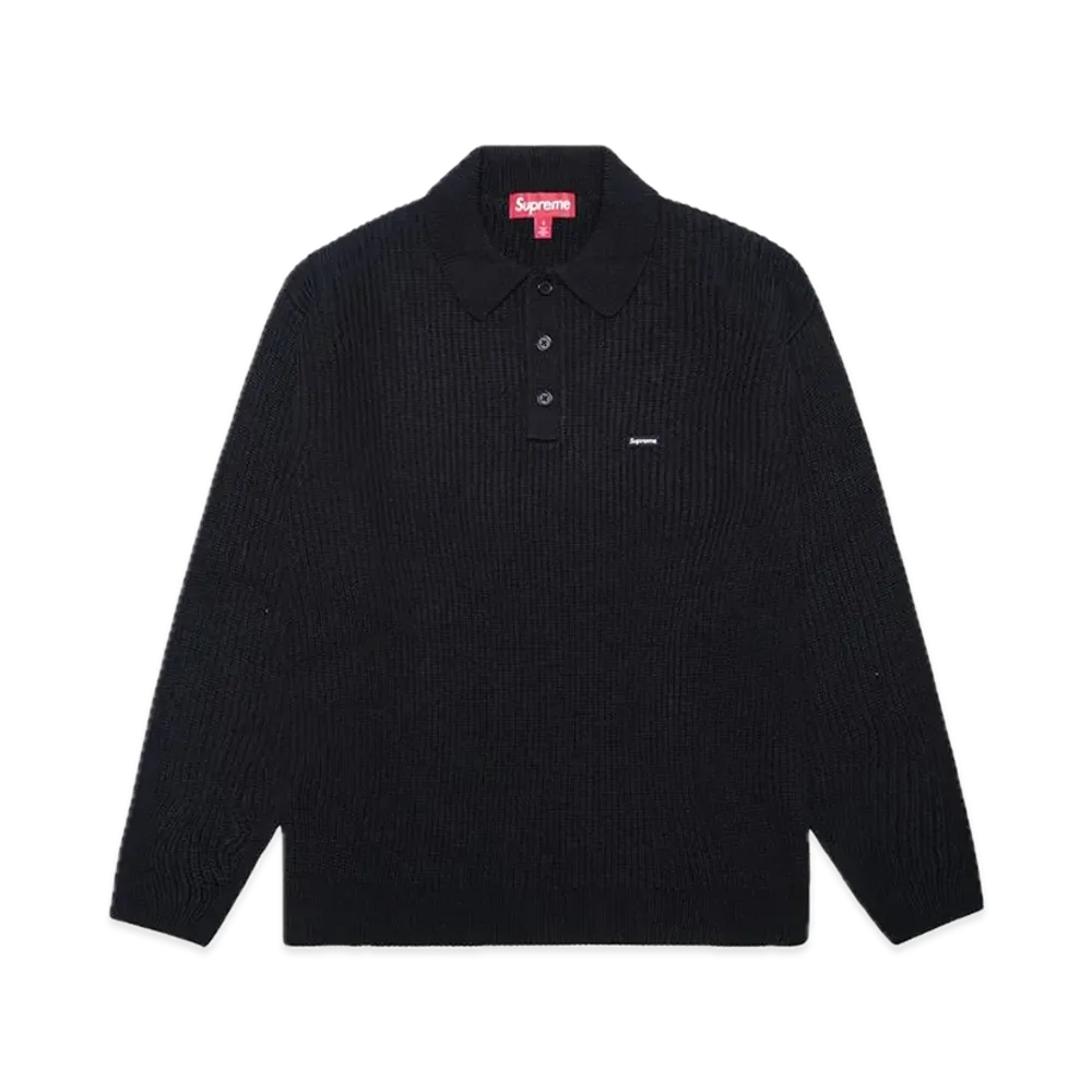 Supreme Small Box Polo Sweater "Black"
