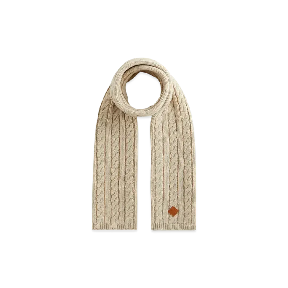 Kith Kithmas Cable Scarf "Sandy Heather"