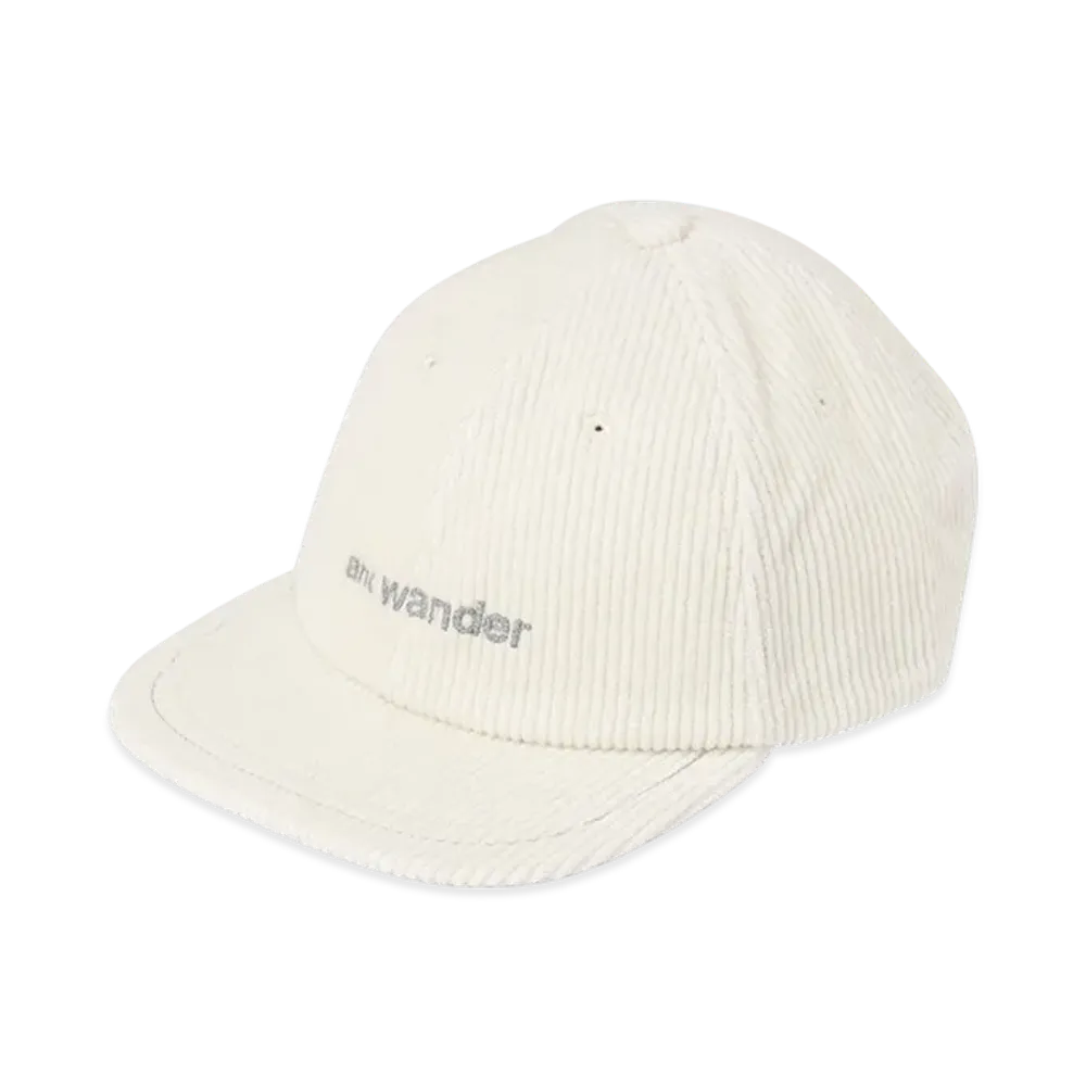 and wander Corduroy Cap "Off White"