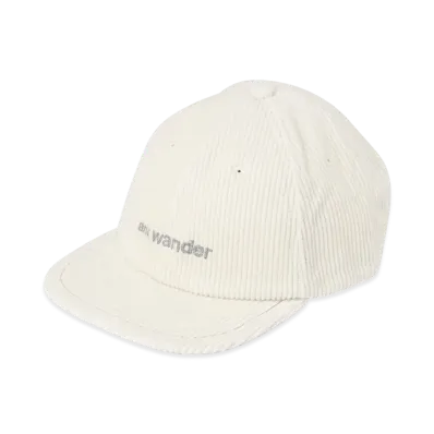 and wander Corduroy Cap "Off White"