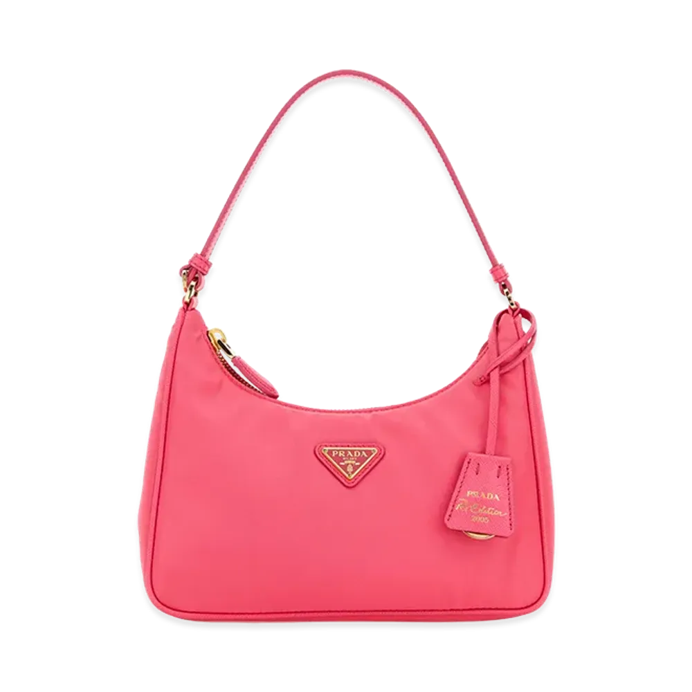 PRADA Women's Fluo Re-Nylon Re-Edition 2005 Shoulder Bag "Pink"