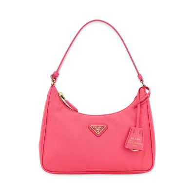 PRADA Women's Fluo Re-Nylon Re-Edition 2005 Shoulder Bag "Pink"