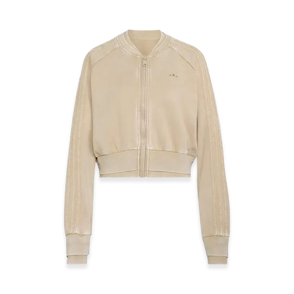 adidas Women's SST Double Layered Cropped Track Top "Khaki Three"