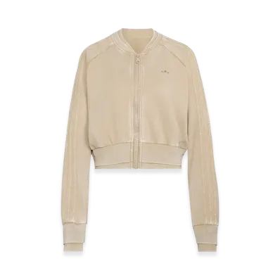 adidas Women's SST Double Layered Cropped Track Top "Khaki Three"