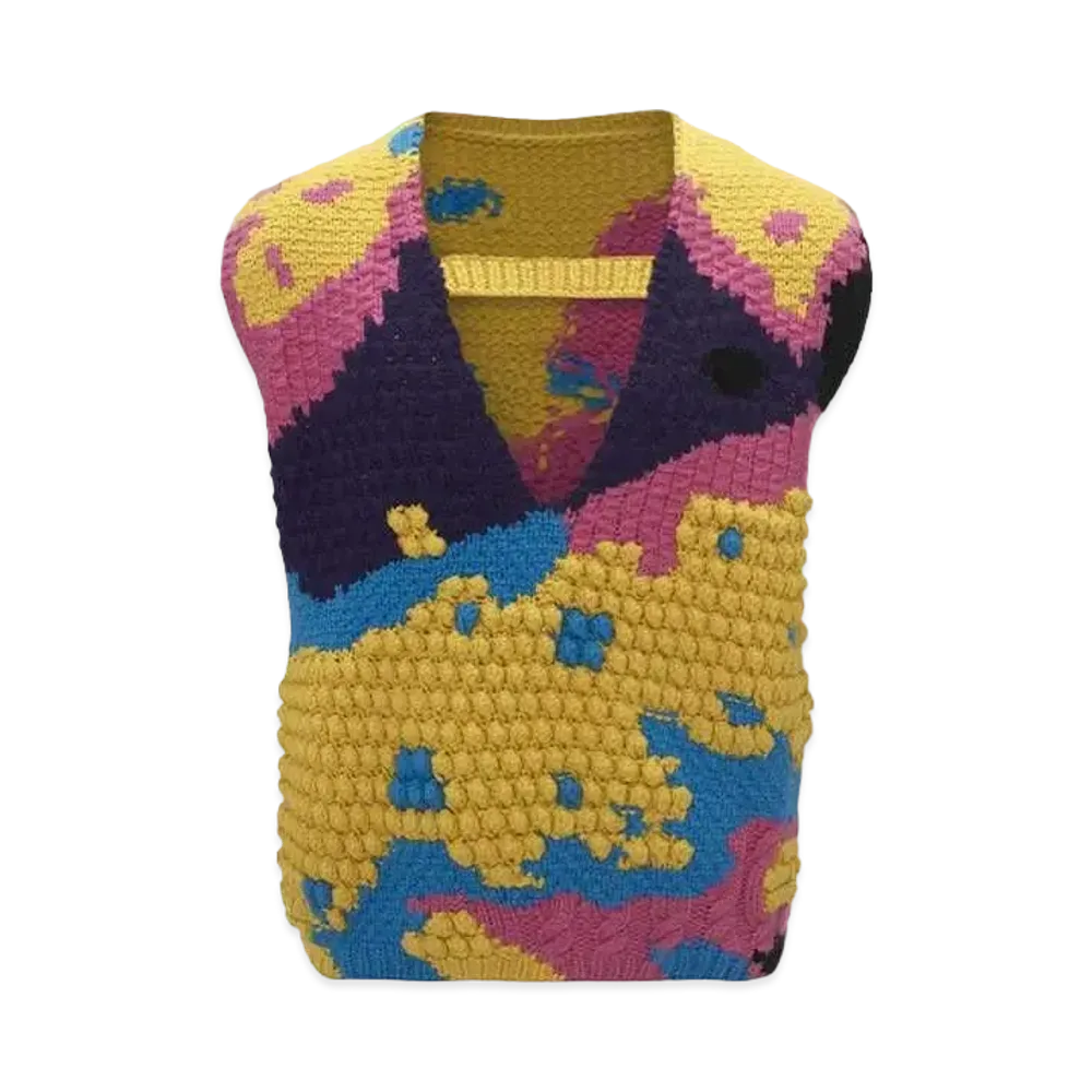 JW ANDERSON Textured V Cut-Out Vest "Bright Yellow"