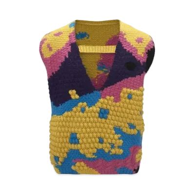 JW ANDERSON Textured V Cut-Out Vest "Bright Yellow"