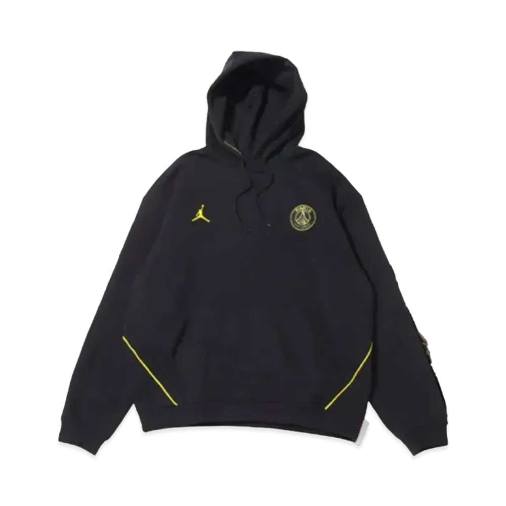 Jordan Brand x Paris Saint Germain Men's Fleece Hoodie "Black/Tour Yellow"