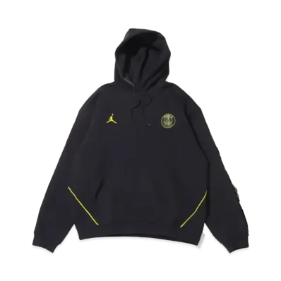Jordan Brand x Paris Saint Germain Men's Fleece Hoodie "Black/Tour Yellow"