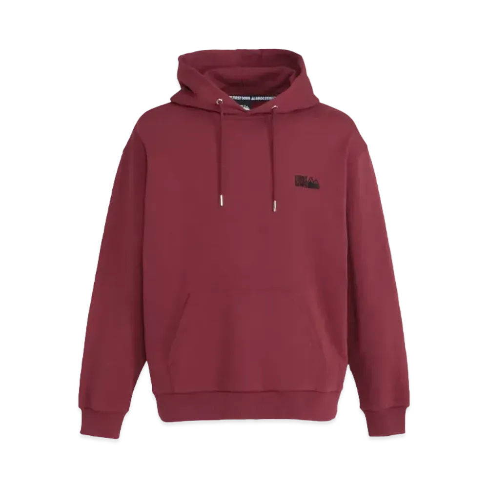 FIRST DOWN LOGO HOODED SWEAT "Bloodstone"