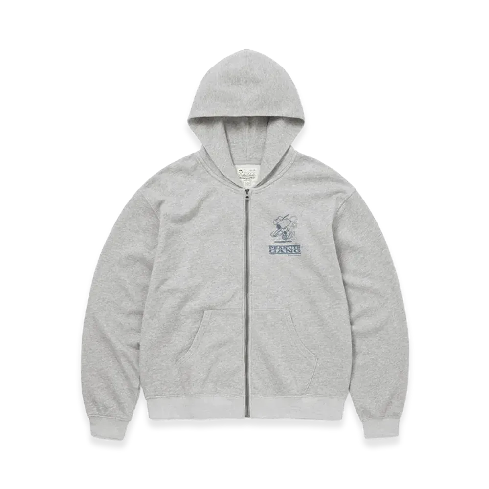 thisisneverthat x PEANUTS Zip Up Hoodie "Heather Grey"