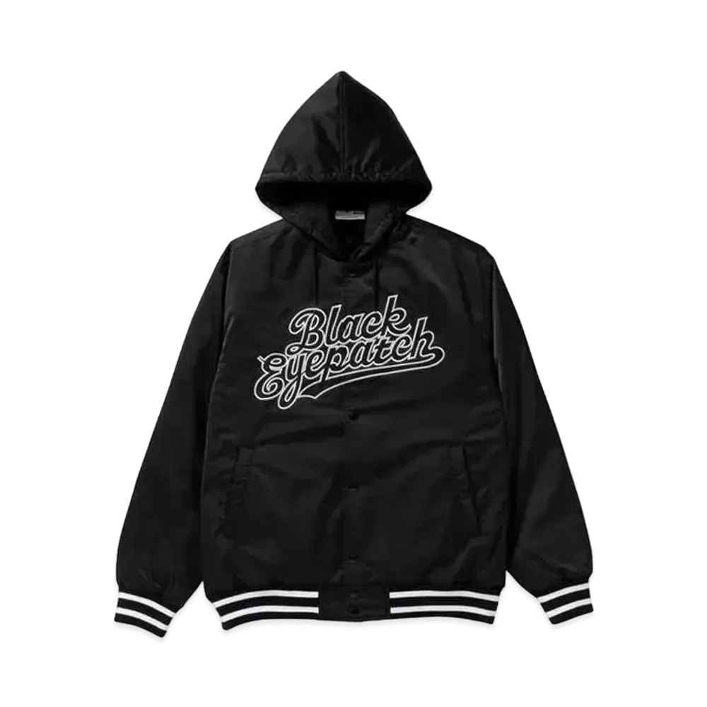 BlackEyePatch NYLON HOODED STADIUM JACKET "Black"