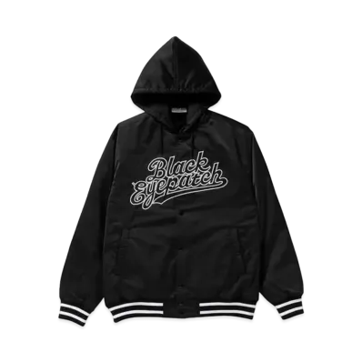 BlackEyePatch NYLON HOODED STADIUM JACKET "Black"