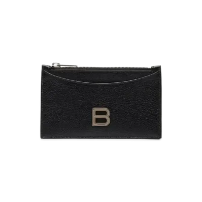 BALENCIAGA Hourglass Long Card Holder "Black"