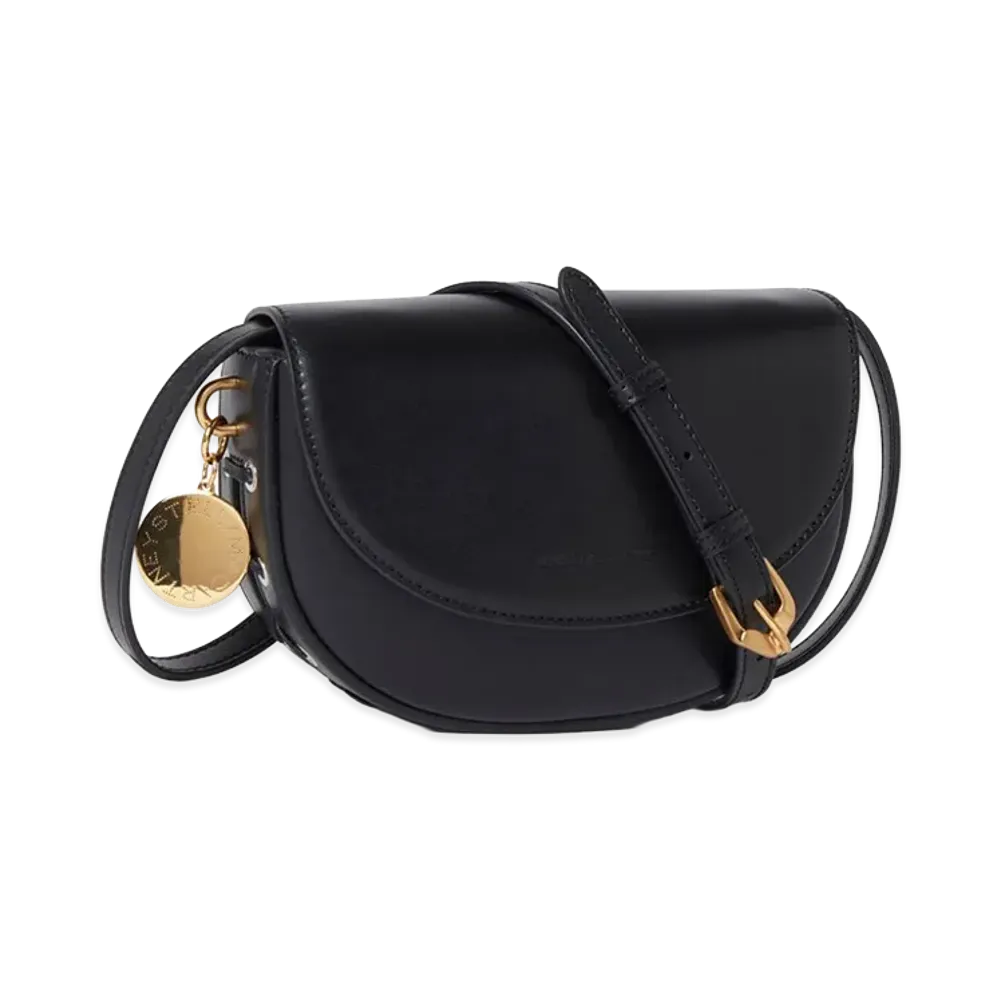 STELLA McCARTNEY Women's Frayme Flap-Detail Shoulder Bag "Black"
