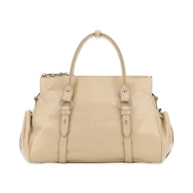 MIU MIU Women's Leather Handbag "Beige/Sand"