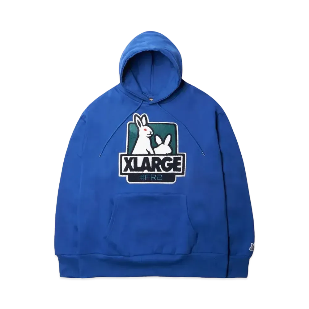 XLARGE x FR2 BOX LOGO SWEAT HOODIE "Blue"