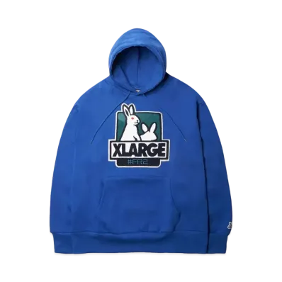 XLARGE x FR2 BOX LOGO SWEAT HOODIE "Blue"
