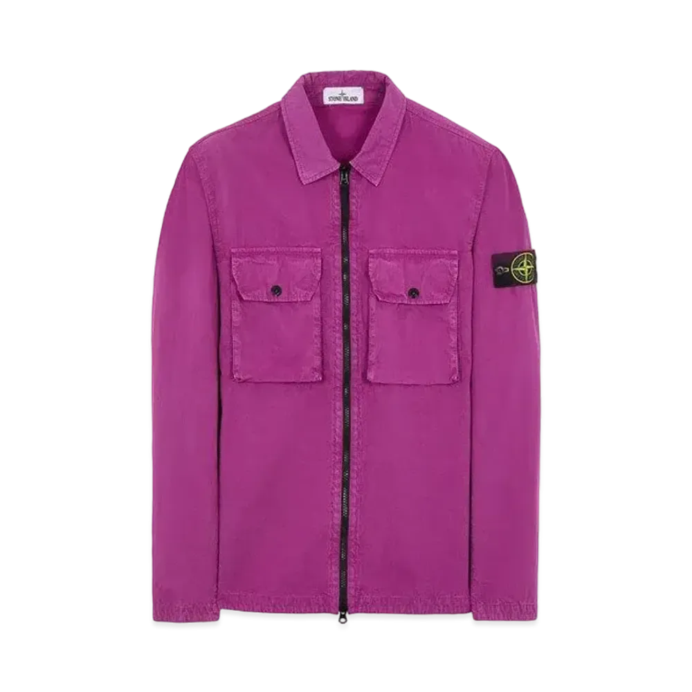 Stone Island 113WN BRUSHED COTTON CANVAS_'OLD' EFFECT "Magenta"