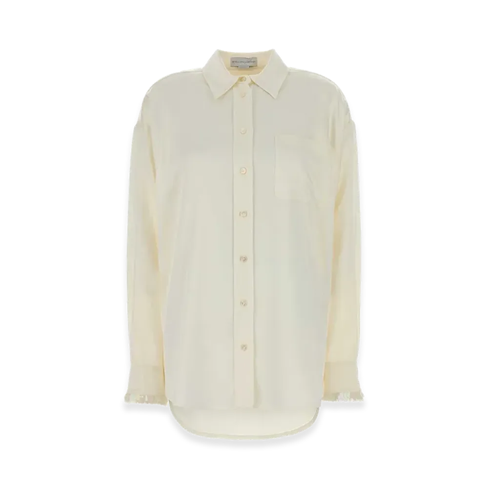 STELLA McCARTNEY Women's Satin Oversize Shirt "White"