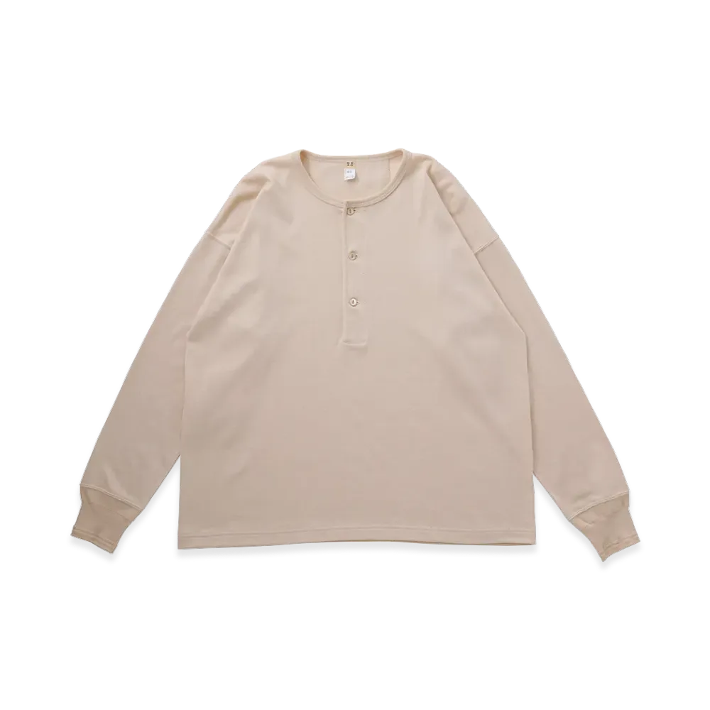 T.T Taiga Takahashi LOT.605 Henry Neck Shirt "Ivory"