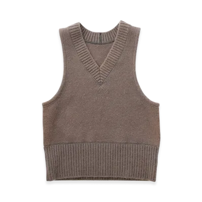T.T Taiga Takahashi LOT.503 Varsity Letterman Vest "Natural Dyed Pomegranate Gray"