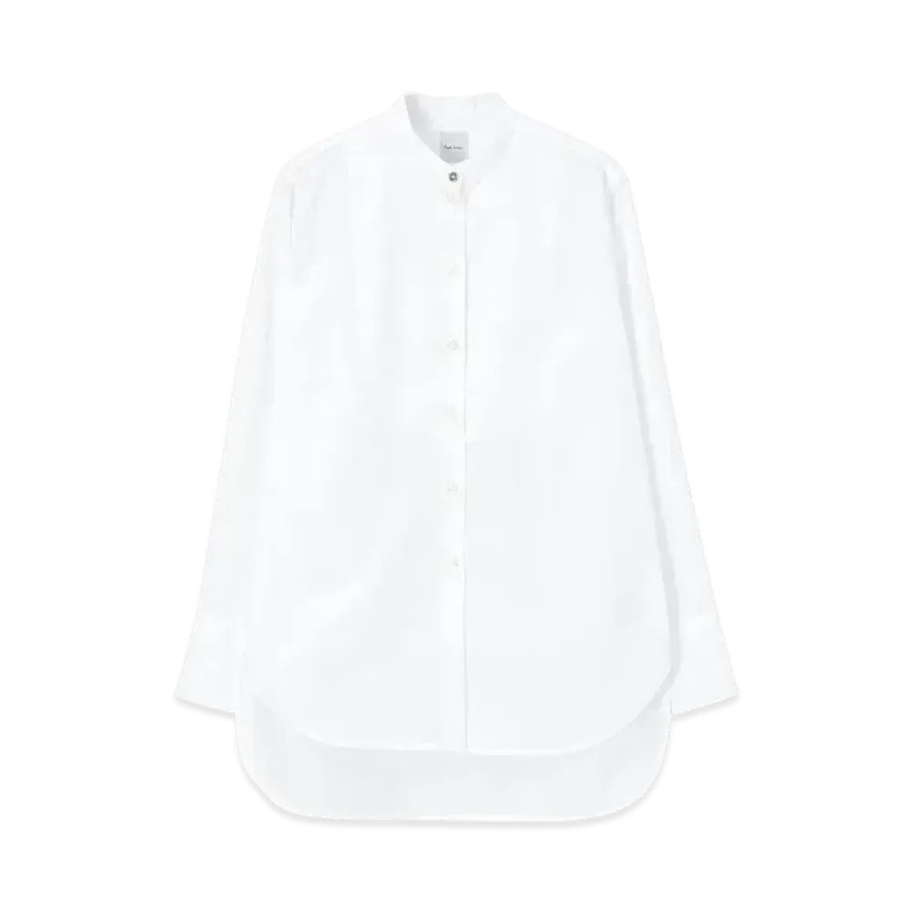 Paul Smith Women's Pin Dot Bib Yoke Shirt "White"
