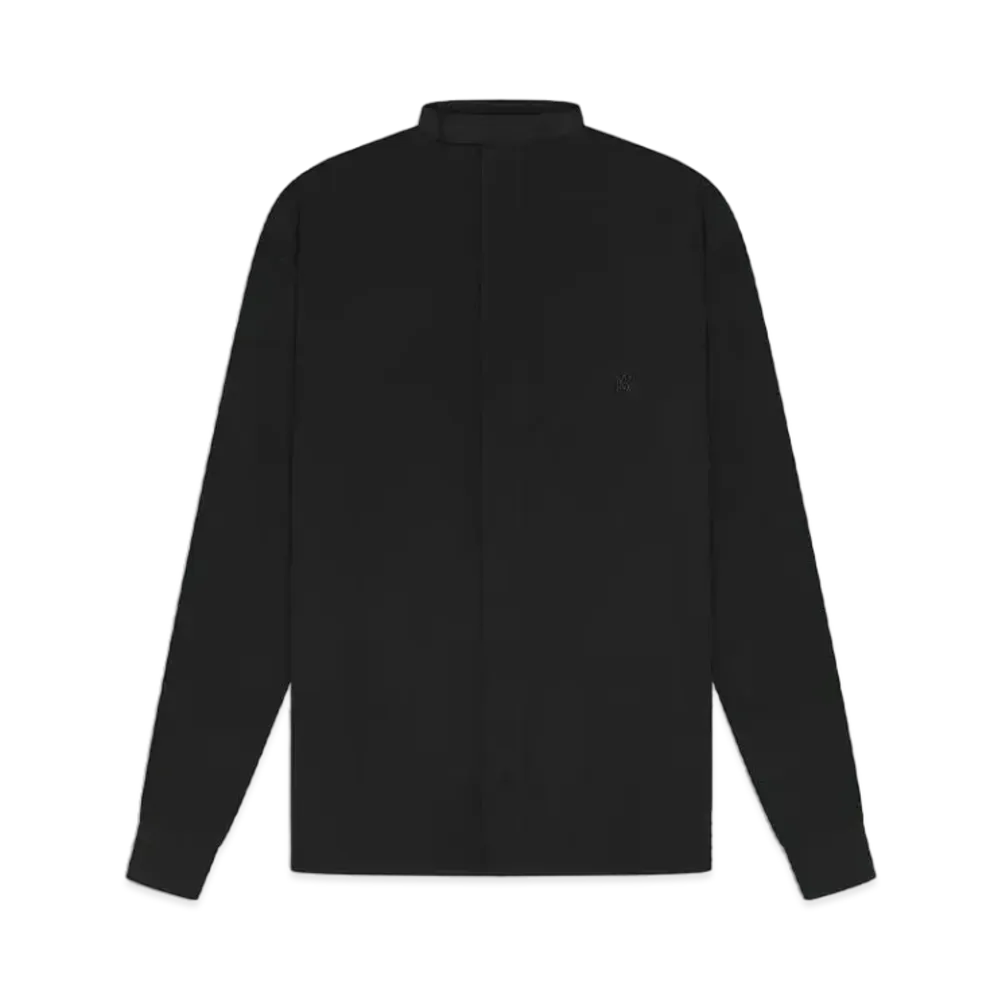 AMIRI Mandarin Poplin Shirt "Black"