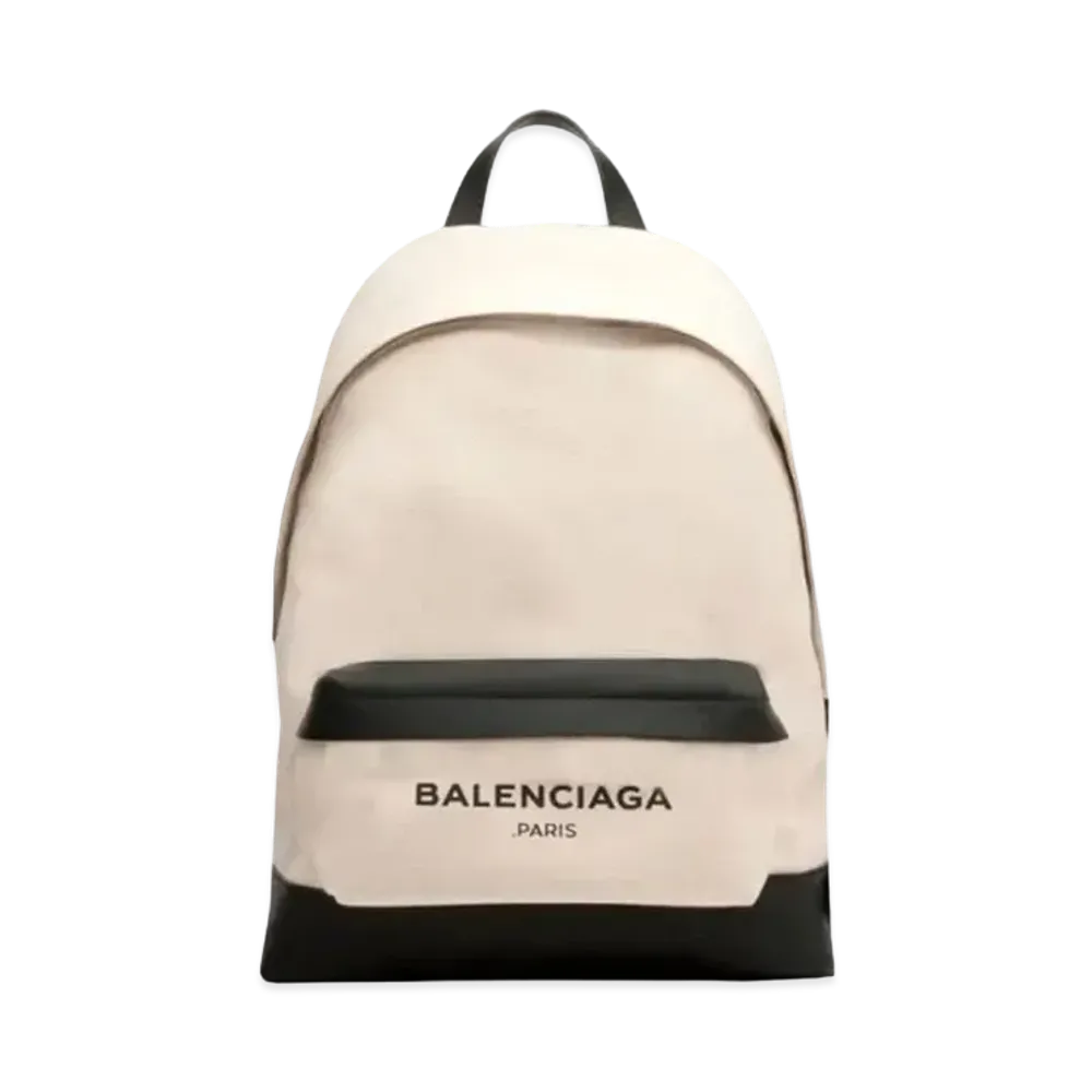 BALENCIAGA Navy Backpack "White/Black"