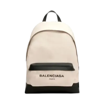 BALENCIAGA Navy Backpack "White/Black"