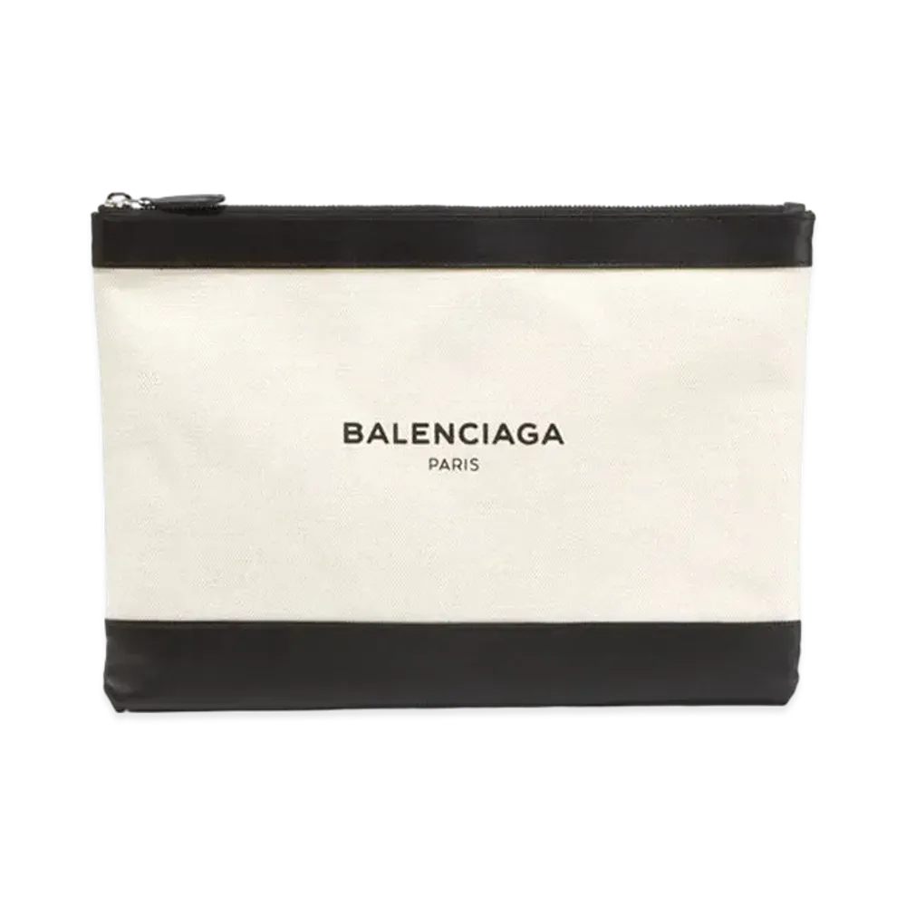 BALENCIAGA Navy Clip M "Natural"