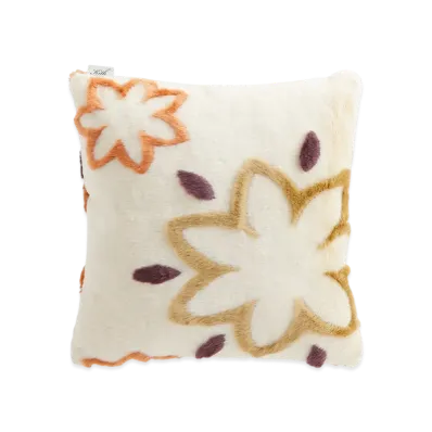 Kith Paisley Faux Fur Pillow "Sandrift"