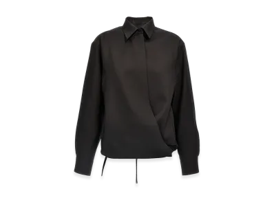 Valentino Women's Techno Light Wool Shirt "Black"