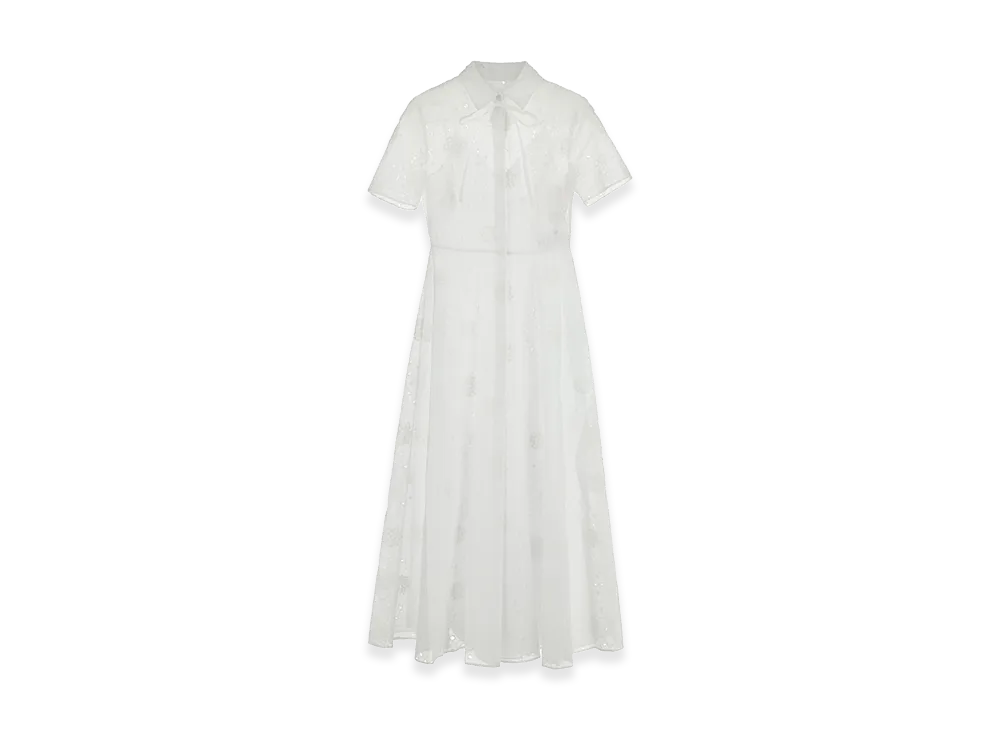 Valentino Women's Dress Mossi Daisy Org "Avorio"