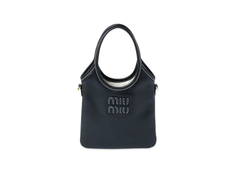 MIUMIU IVY Leather Handbag "Black"