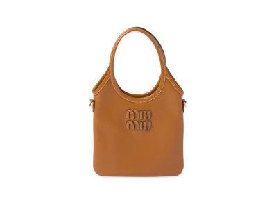MIUMIU IVY Leather Handbag "Cognac"