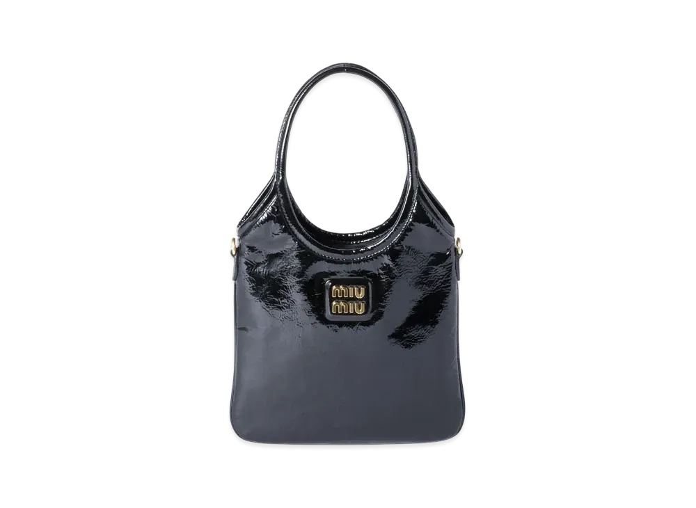 MIUMIU IVY Naplak Patent Leather Bag "Black"