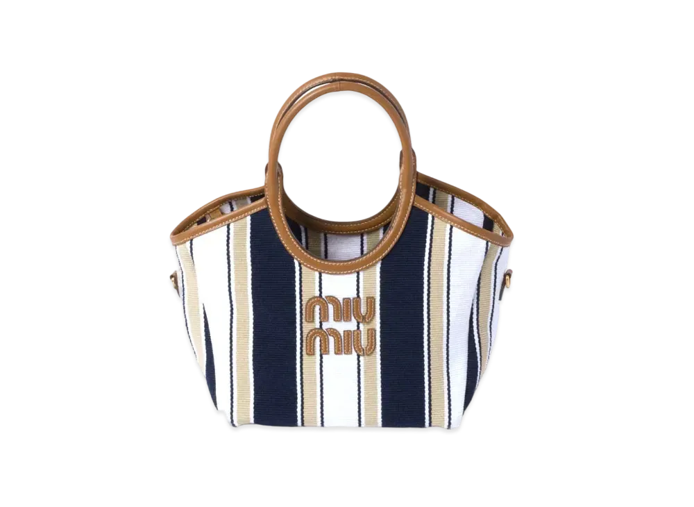 MIUMIU IVY Jacquard Fabric Bag "Blue"