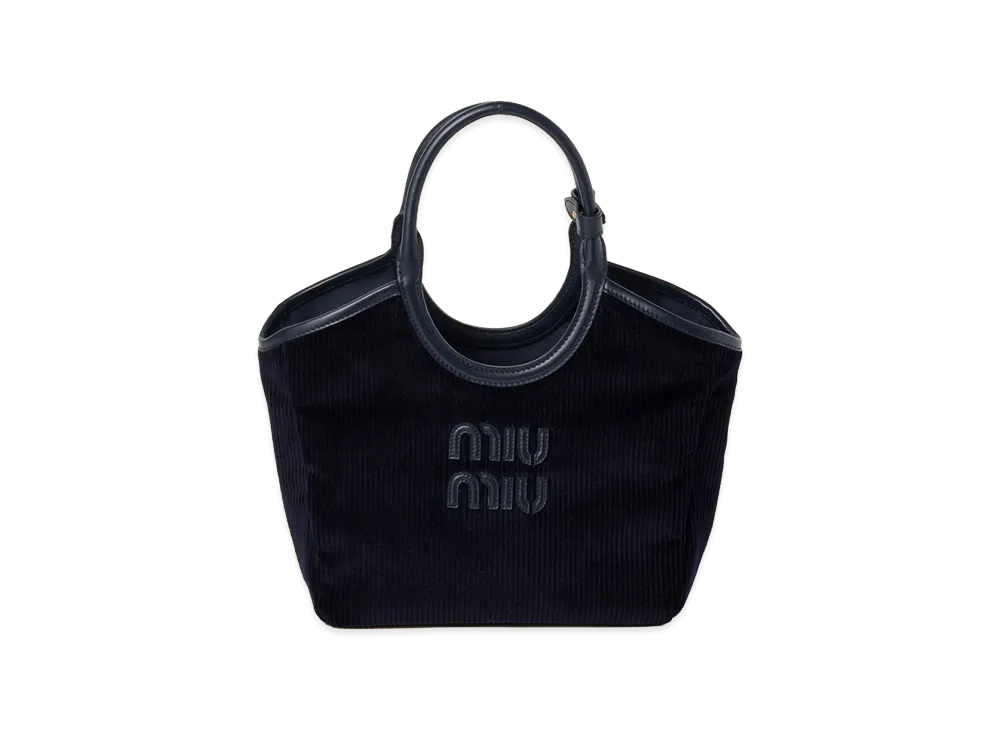 MIU MIU IVY Corduroy Handbag "Navy"