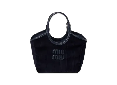 MIU MIU IVY Corduroy Handbag "Navy"