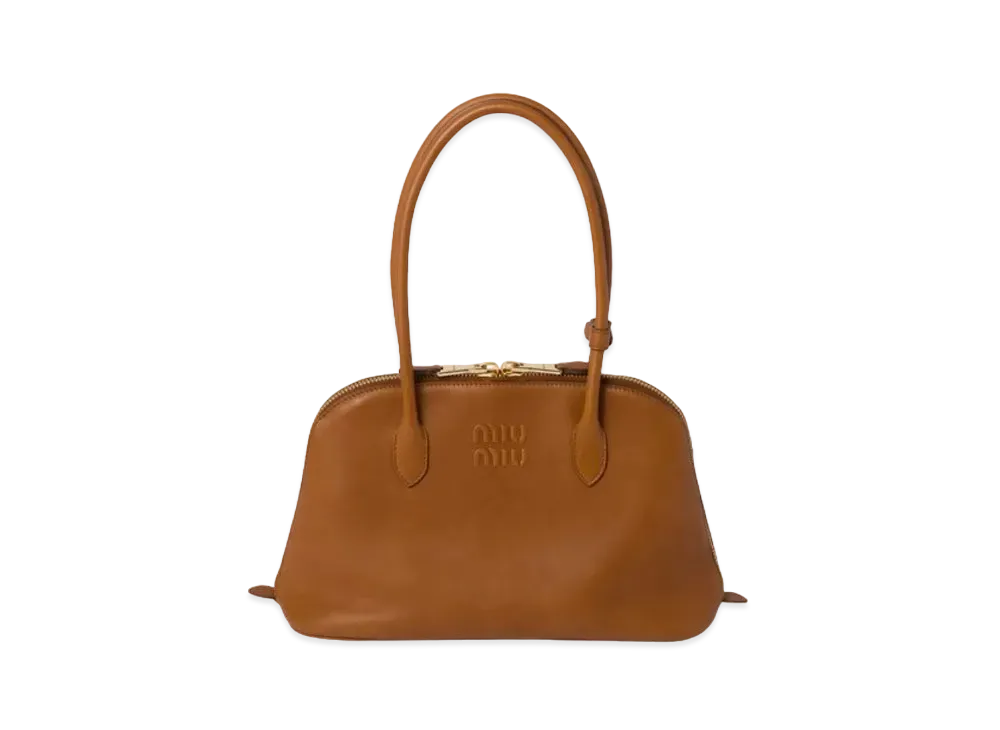 MIUMIU Leather Bag "Cognac"