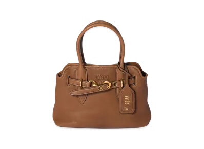 MIU MIU Aventure Nappa Leather Bag "Oak"